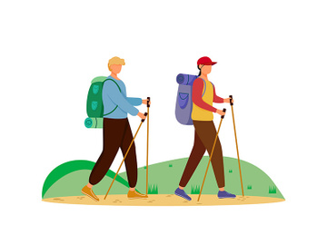 Budget tourism flat vector illustration preview picture