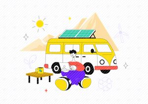 10 Sustainable Van Life Illustration
