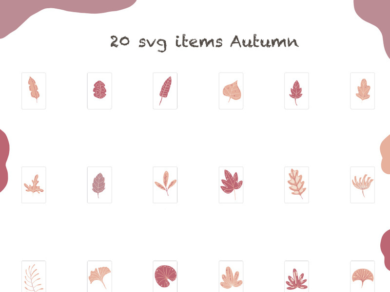 20 svg icons autumn plant images pictures painting