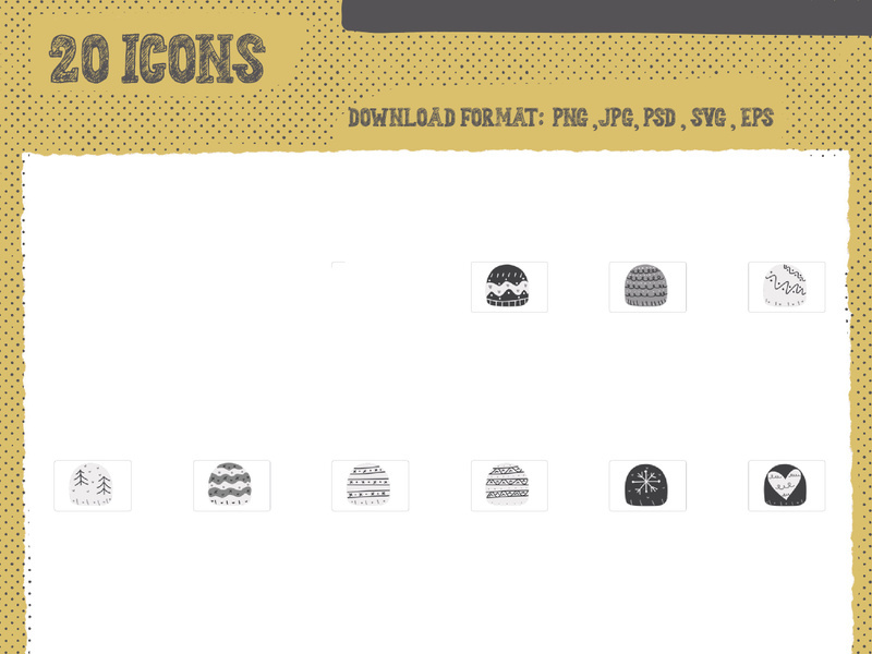 Christmas beanies  illustration images icons