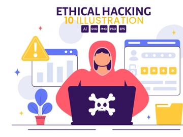 10 Cybersecurity Ethical Hacking Illustration preview picture