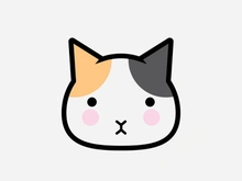 cute cat head cartoon logo cat head Good for cat care related products