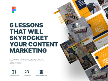 6 lessons that will skyrocket your content marketing. Marketing Instagram Templates preview picture