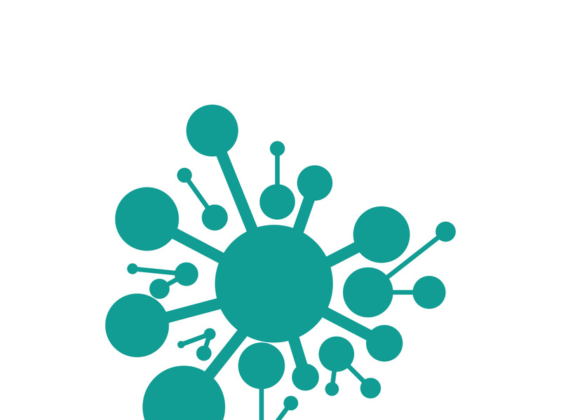 Neuron logo icon design template flat vector