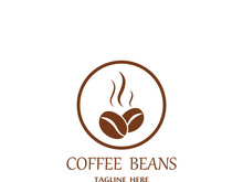 Premium coffee bean logo design.