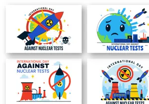 10 Day of Against Nuclear Tests Illustration