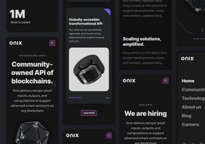Onix Blockchain Landing Page UI Design Kit