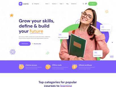 Learnio - LMS and Online Course Figma Template