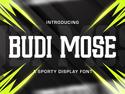 Budi Mose - Sporty Display Font