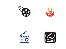 abstract film symbol and images illustration