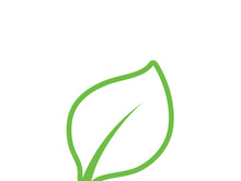 leaf logo green ecology nature element vector image