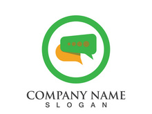 Speech bubble icon logo template vector illustration