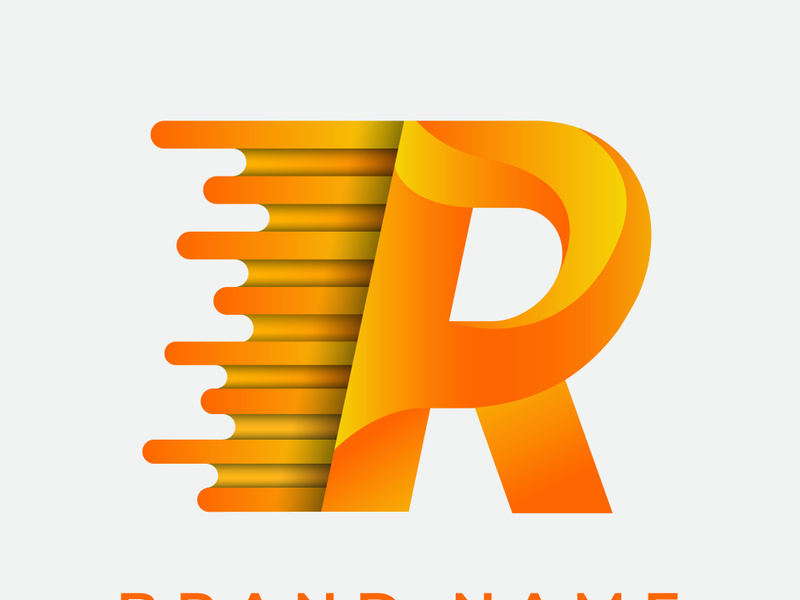 Creative R letter logo design vector template