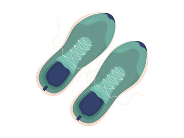 Running shoes semi flat color vector object preview picture