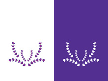 Fresh lavender flower logo vector flat design